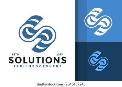Letra S diseño de logotipo infinito símbolo vector ilustración