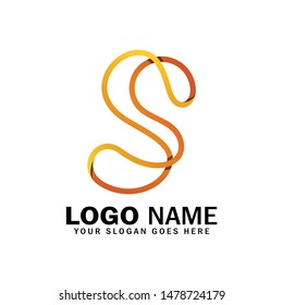 Letter S infinity logo template. Infinity, endless, unlimited symbol