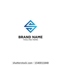 Letter S initial company logo template