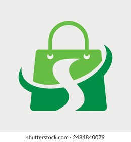 Letter S Initial Handbag Logo Design. Vector Illustration.
