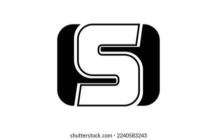 LETTER S INITIAL LOGO, WITH BLACK COLOR