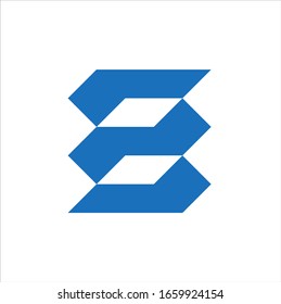 letter S initial logo concept for technology and sports