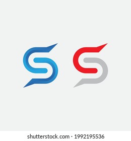Diseño del logotipo inicial de la letra S