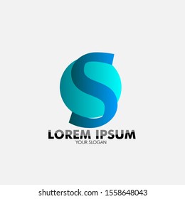 Letter S initial logo icon for energy and business company