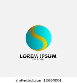 Letter S initial logo icon for energy and business company