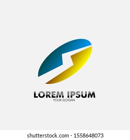 Letter S initial logo icon for energy and business company