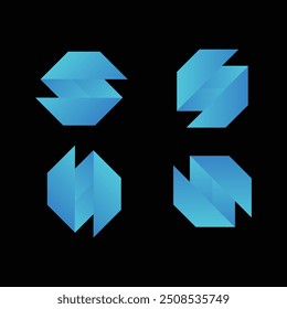 Plantilla inicial del diseño del icono del logotipo de la letra s. elegante, moderno, lujoso