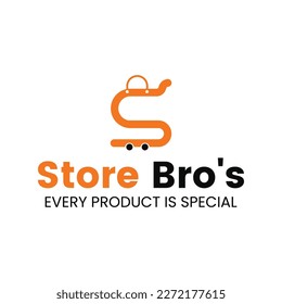 Anfangslogo des Buchstaben S, Online-Shopping-Logo