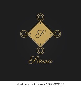 Letter S initial Luxury Logo template in vector for Restaurant, Royalty, Boutique, Cafe, Hotel, Jewelry. 