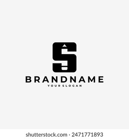 LETTER S INITIAL PENCIL LOGO ICON ILLUSTRATION