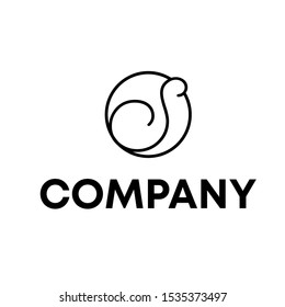 letter S initial shape vector logo