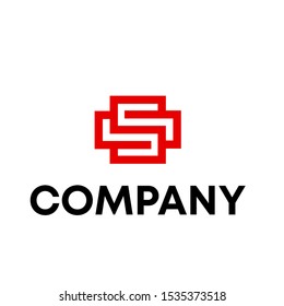 letter S initial shape vector logo