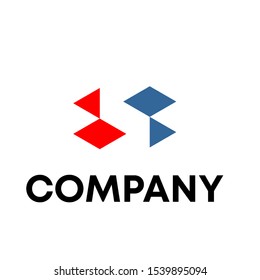 letter S initial shape vector logo