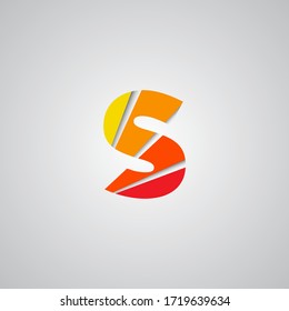 letter S initial sign logo design vector template