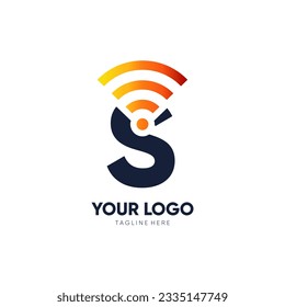 Letter S Initial Signal Logo Design Vector Icon Graphic Emblem Illustration 