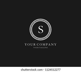 Letter S Inside Abstract Circle Polygonal Luxury Logo