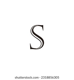 Letter S iron, elegant geometric symbol simple logo vector
