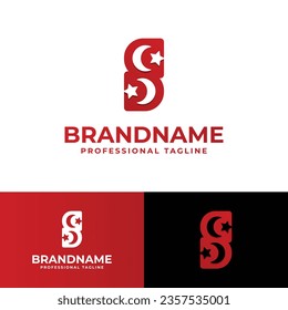 Letter S Islamic Logo, suitable for business related to Islam with S initial.