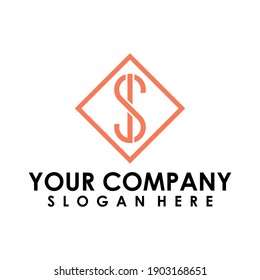 Letter S and J design concept
