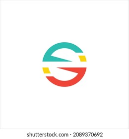 Buchstaben s j-Logo-Vektorgrafik-Vorlage