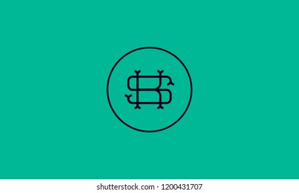 LETTER S AND K LOGO WITH CIRCLE FRAME FOR LOGO DESIGN OR ILLUSTRATION USE