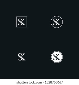 letter S and K luxury and monogram logo,eps 10
