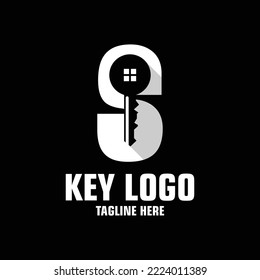 Letter S Key Logo Design Template Inspiration, Vector Illustration.