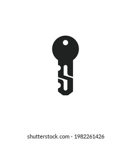 Letter S key logo icon sign symbol design concept. Vector illustration