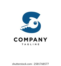 Letter S Key Logo Icon Vector
