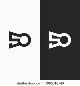 Letter S and Keyhole Logo concept. Modern logo.