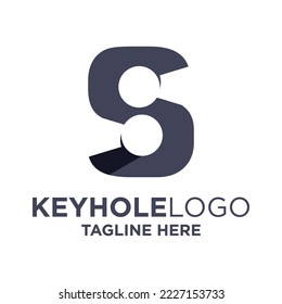 Letter S Keyhole Logo Design Template Inspiration, Vektorgrafik.