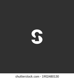 letter s keyhole vector illustration