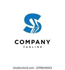 Letter S Knee Surgery Bone Logo Icon Vector