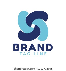 letter s knot logo. simple, elegant, logo vector, typography.