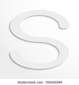 Letter "S" of the Latin alphabet. Vector illustration.