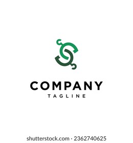 
Plantilla vectorial del logotipo de la lavandería de la letra S