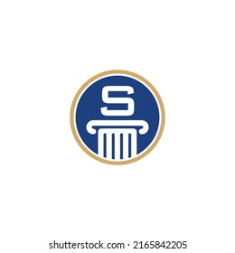 Letra S, vector de logotipo de ley 012