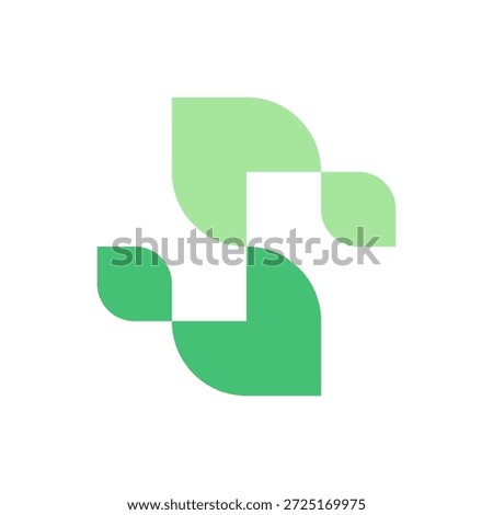 Letter S leaf creative modern logo design