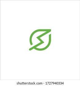 letter S leaf logo design element