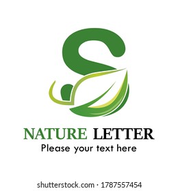 Letter s with leaf logo design template illustration. suitable for nature, eco, web, brand, computer, corporate, organic, app, mobile, biology, agriculture