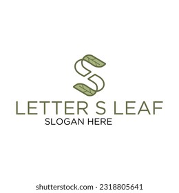Letter  s leaf logo design