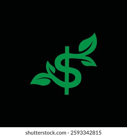Letter S leaf logo design VECTOR