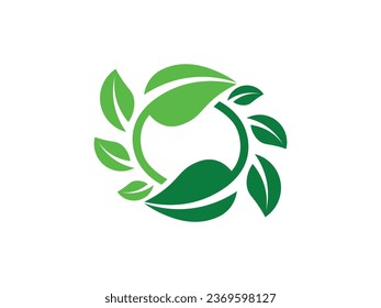 Letter S leaf logo gradient colorful design. leaf logo vector