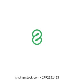 Letter S Leaf Logo Symbol-Vorlage Design in Vektorgrafik