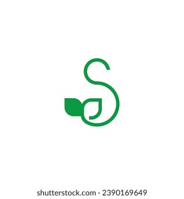 Letter S Leaf Logo. Leaf logo, Lettering, Nautical logo.
