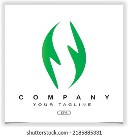 letter s leaf logo premium elegant template vector eps 10