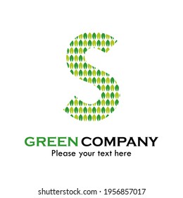 Letter s with leaf logo template illustration