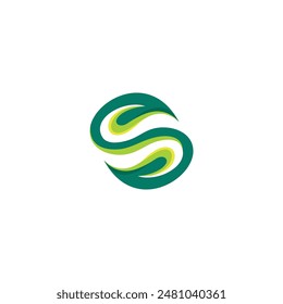 Letter S Leaf Logo Vector Template. S Icon Nature