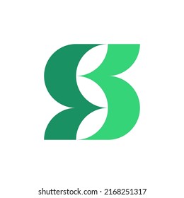 Letter S leaf modern creative logo design