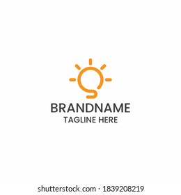 Letter S light bulb logo icon design template vector